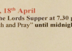 Watch And Pray Holy Thursday Night in Kilmacud Parish