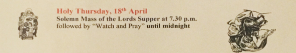 Watch And Pray Holy Thursday Night in Kilmacud Parish